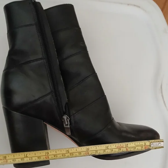Black Leather Ankle Boots - Picture 13 of 15